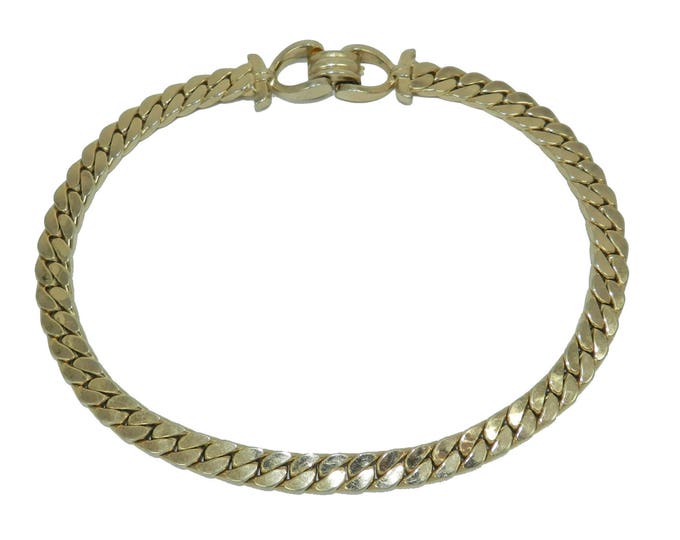 Vintage Coro Pegasus Chain Necklace, Heavy Light Gold Tone Herringbone Choker Necklace, Coro Jewelry Jewellery, Collectible Fashion, Gift