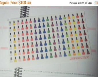 Weekend Sale 126 Nail Polish Stickers for EC Life Planner, Happy Planner, Filofax, Kikki K or any planner