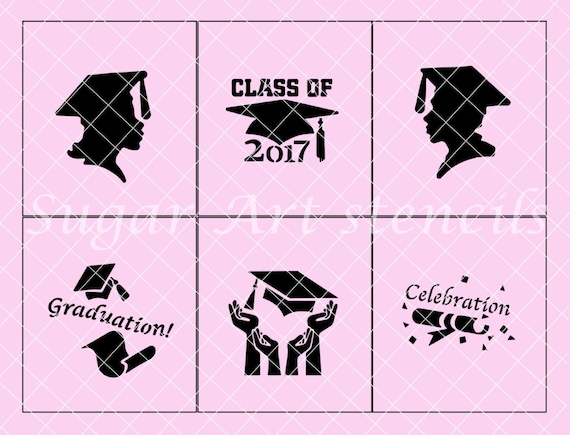 graduation 2017 stencils set of 6 sl2010