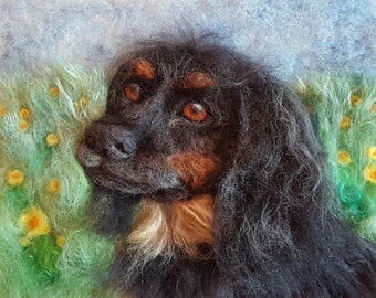 Personalised Pet Portraits, Needle Felt Picture, Handcrafted, Unique, OOAK, 3D Wall Art, Needle Felt Animal, Animal Art, Felted Pets