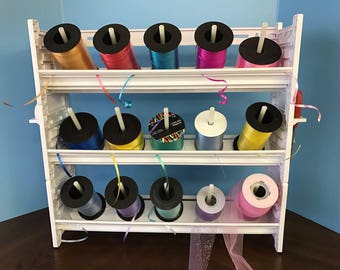 Curling Ribbon Holder Storage Rack Organizer, 3-shelf, MRHC3