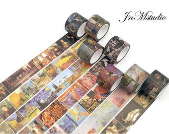 10 Rolls(Set) Artist Oil Painting Design Washi tape The artist 's Painting Print Tape