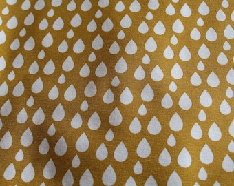 Upholstery fabric drops mustard 70 x 50 cm