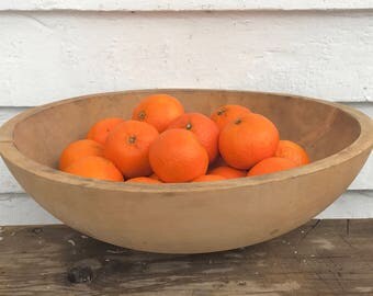 wood bowl ~ wooden dough bowl ~ Munising Wood Bowl ~ fruit bowl ~ rustic dough bowl ~ worn wooden dough bowl ~ farmhouse antique