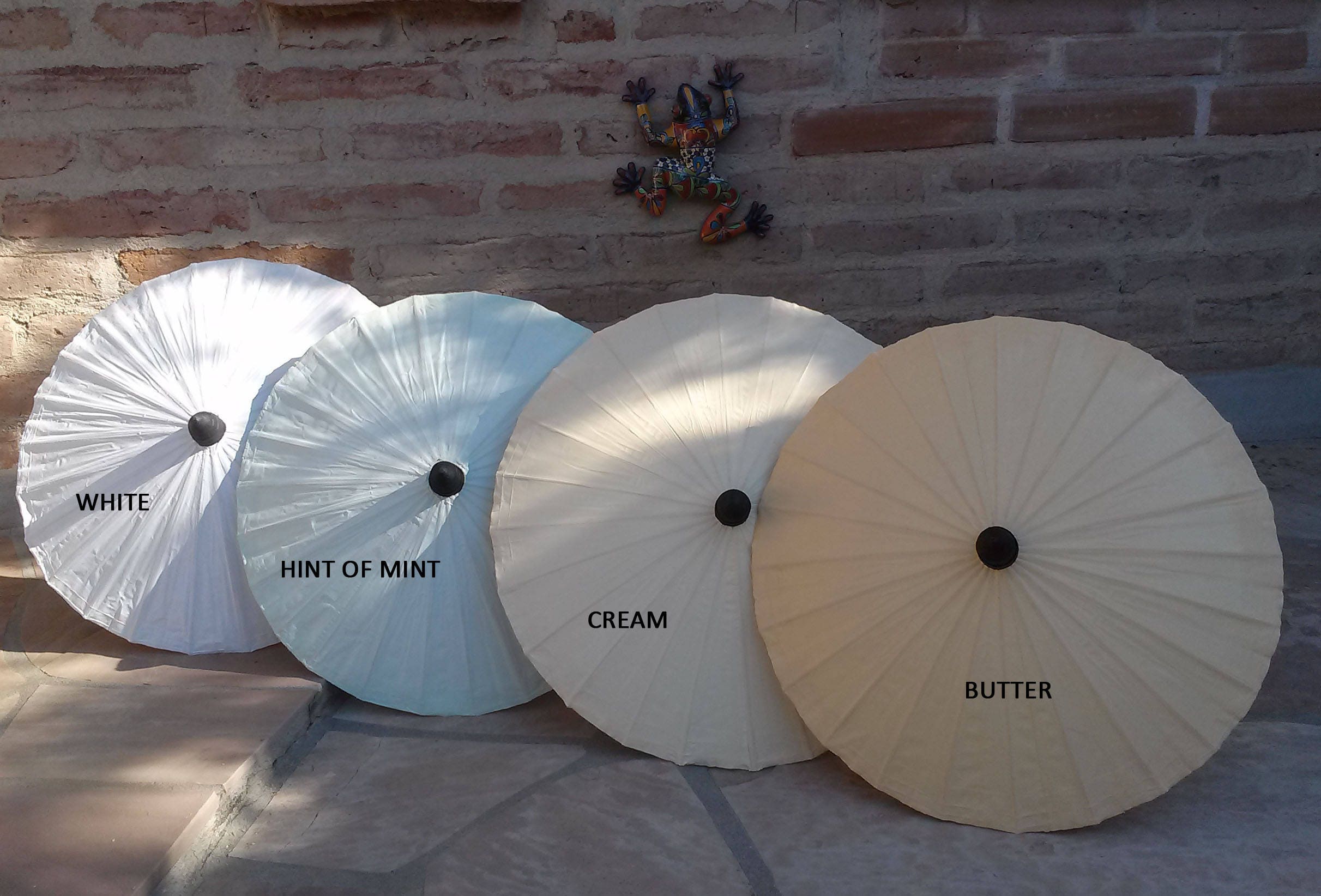 Waterproof Cotton Canvas Parasols 28 canopy & bamboo