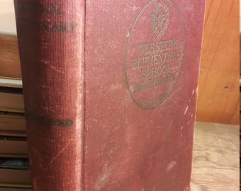 1914 Webster's Dictionary - Antique Dictionaries - Old Reference Books - Vintage Books for Decorating and Collectors