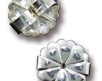 Earring Back Jumbo Sterling Silver 10mm (pkg of 6) (909S-09)