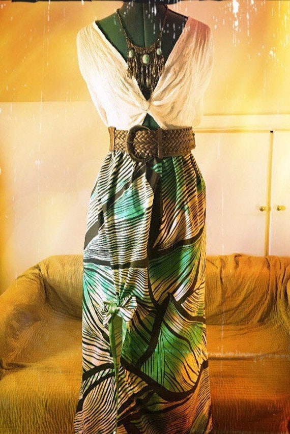 maxi gathered skirt