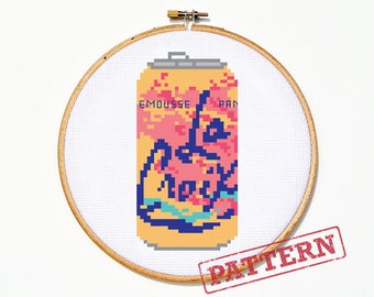 La Croix Can Pamplemousse Grapefruit Cross Stitch Pattern