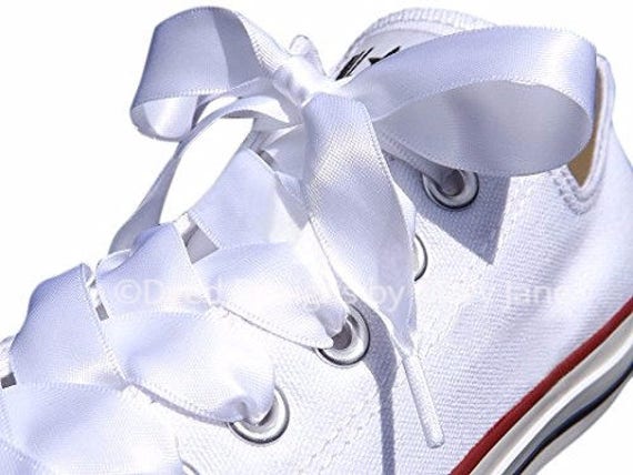 Satin laces Wedding shoelaces 7/8 inch satin laces tennis