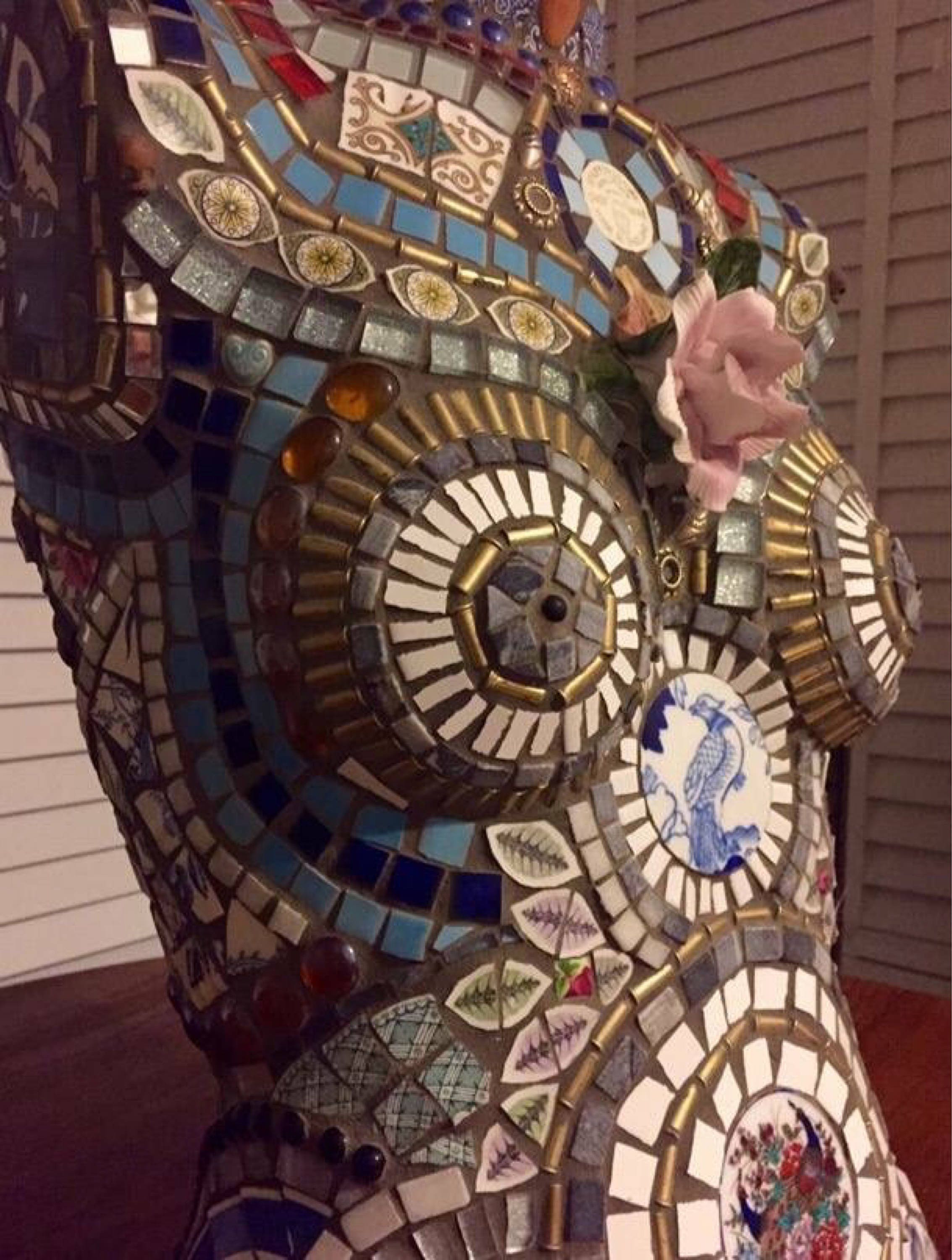 Mosaic Mannequin Torso Bust