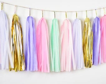 Gold Unicorn Tassel Garland, Unicorn Birthday Party, Unicorn Party Banner, Unicorn Garland, Unicorn Cake Smash, First Birthday, Baby Shower