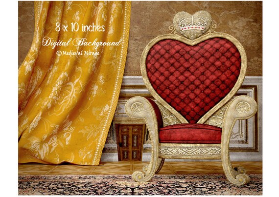 Red Queen's Throne. Alice in Wonderland digital