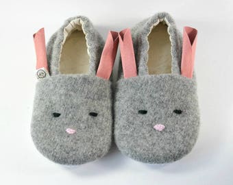 Bunny Slippers- Bunny Costume- Cozy Gift- Animal Slippers- Gift for Kids- Toddler Slippers- Baby Shoes- Baby Bunny Outfit- Bunny- Bunny Ears