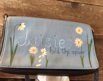 Upcycled Coach Shoulder Bag, Hand Painted Coach Bag, Rescued Coach Bag, Hand Painted Bag, Coach Bag, Upcycled Coach Bag