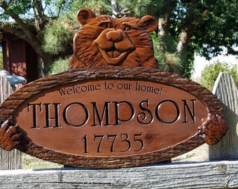 Personalized Campsite Sign Welcome Home Sign Home address sign Personalized lake house sign street address name sign personalized beach sign