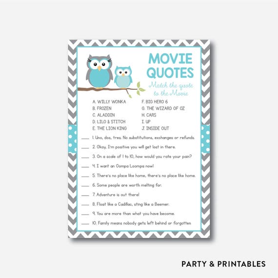 Instant Download  Owl Movie  Quotes  Game Owl Famous  Quotes  