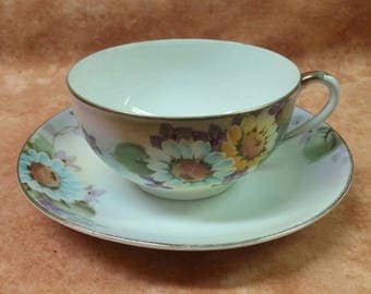 1930s Noritake Teacup & Saucer Daisy Pattern