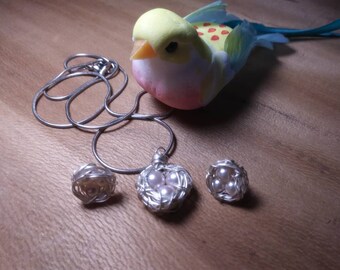 Birds Nest Necklace And Earring Set