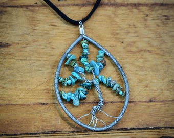turquoise and purple tree of life