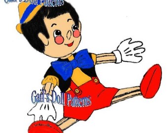 Vintage 19" Pinocchio Sewing Pattern