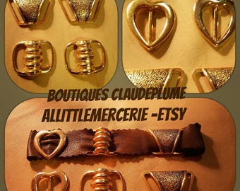 6 loops spends leather gold metal