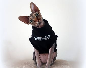 NAKED, cat jumper for a Sphynx cat clothes, jumper, sweater, designer cat clothes, Sphynx cat clothes