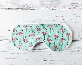 Sleep Mask - Flamingo Party Favor - Stocking Stuffers - Eye Mask - Kids Sleep Mask - Gifts For Her - Christmas In July - Christmas Gifts