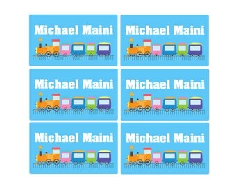 95ct Stick On Clothing Name Labels, Kids Clothing Labels, Personalized Uniform Name Labels - Baby Clothing Train, Washable Labels
