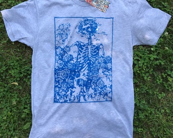 Grateful Dead Bertha Roses t- shirt screen print Jerry Garcia Bob Weir Phil Lesh Mickey Billy Phi
