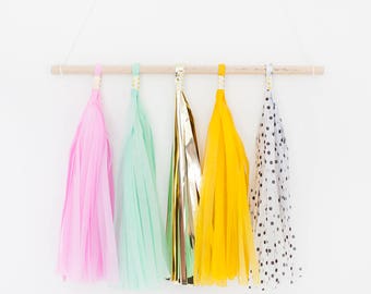 Hanging Tassel Garland Banner - Pick Your Own Colours! Living room, bedroom, kitchen decor