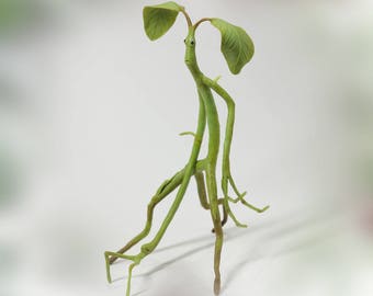 Pickett the Bowtruckle - Handmade figurine made of polymer clay