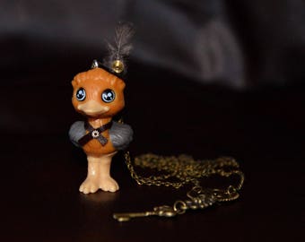 Necklace Steampunk necklace Secret ostrich