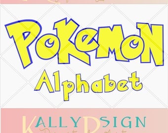 pokemon alphabet, pokemon svg, alphabet letters, svg fonts, monogram fonts, pokemon party, pokemon art, pokemon invitation
