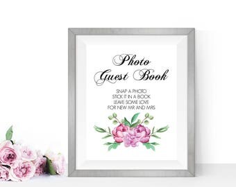 Photo guest book sign, Wedding photo guest book sign, Wedding guest book sign, Photo guestbook sign, PRINTABLE wedding signs