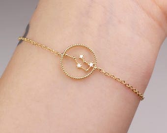 Aquarius bracelet, horoscope bracelet, zodiac jewelry, horoscope jewelry, constellation, Aquarius jewelry, constellation, birthday, gift