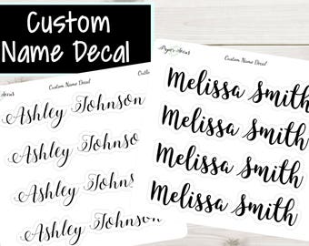 Custom Name Sticker | Shape Outline | Planner Stickers