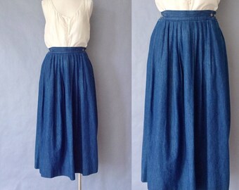 Denim maxi skirt | Etsy