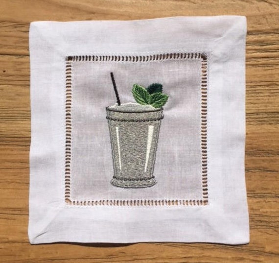 Mint Julep Cup Cocktail Napkin Set