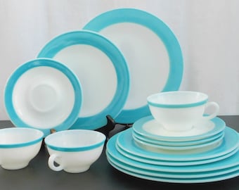 Lot de 7 tasses vintage Cerises de Longwy | Assiettes anciennes