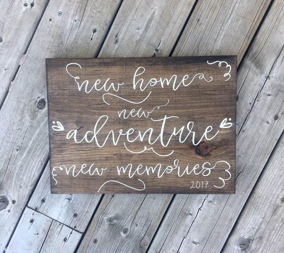 New Home Wood Sign