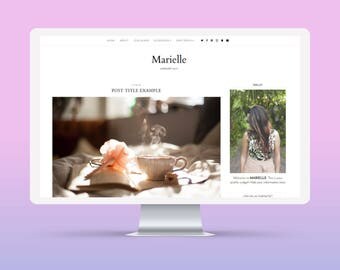 SALE! Marielle | Responsive Minimalist Premade Blogger Template