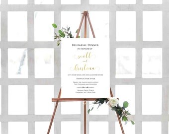 Rehearsal Dinner Sign- Rehearsal Dinner Decorations- Rehearsal Dinner Ideas- Wedding Rehearsal Signs- Wedding Rehearsal Decorations