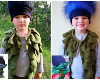 Branch costume / Trolls costume / Kids trolls costume / branch dress up / trolls dress up / handmade costume / Halloween costume