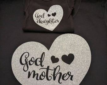 godmother and goddaughter matching shirts