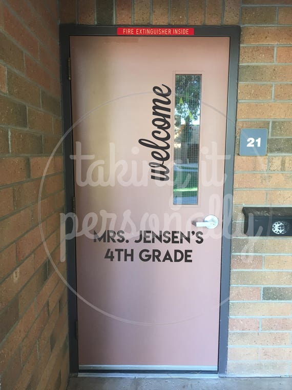 Classroom Door Welcome Vinyl