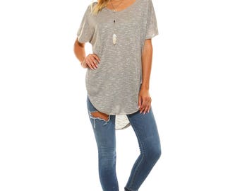 Layered Flaps 3/4 Sleeve High Low Tunic (S/M, L/XL) (Pack of 6)