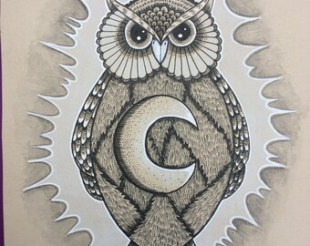 dessin original chouette hibou art