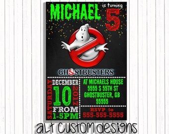Ghostbusters invitation | Etsy