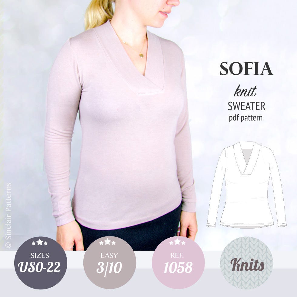 Sweater sewing pattern /PDF sewing patterns for women
